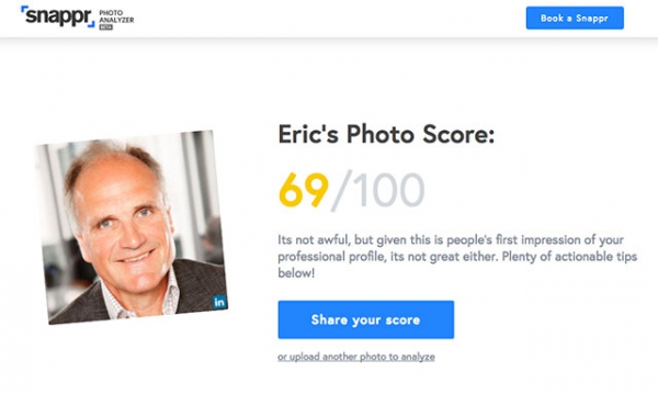 LinkedIn profielfoto Snappr test
