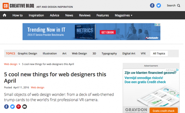webdesign inspiratie site creative bloq