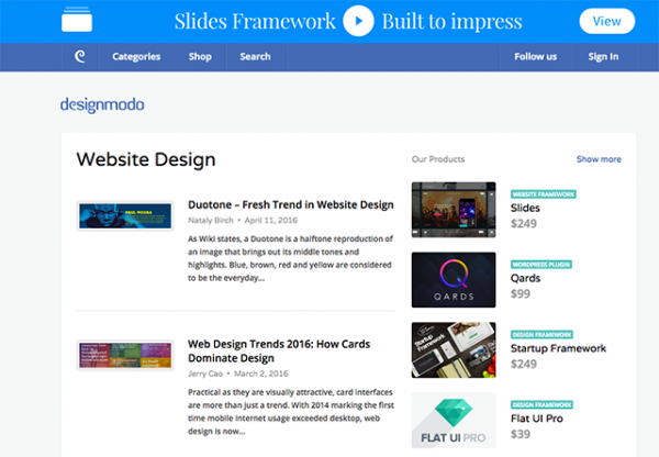 webdesign inspiratie site designmodo