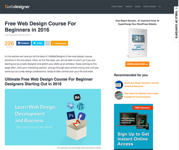 webdesign inspiratie site 1stwebdesigner