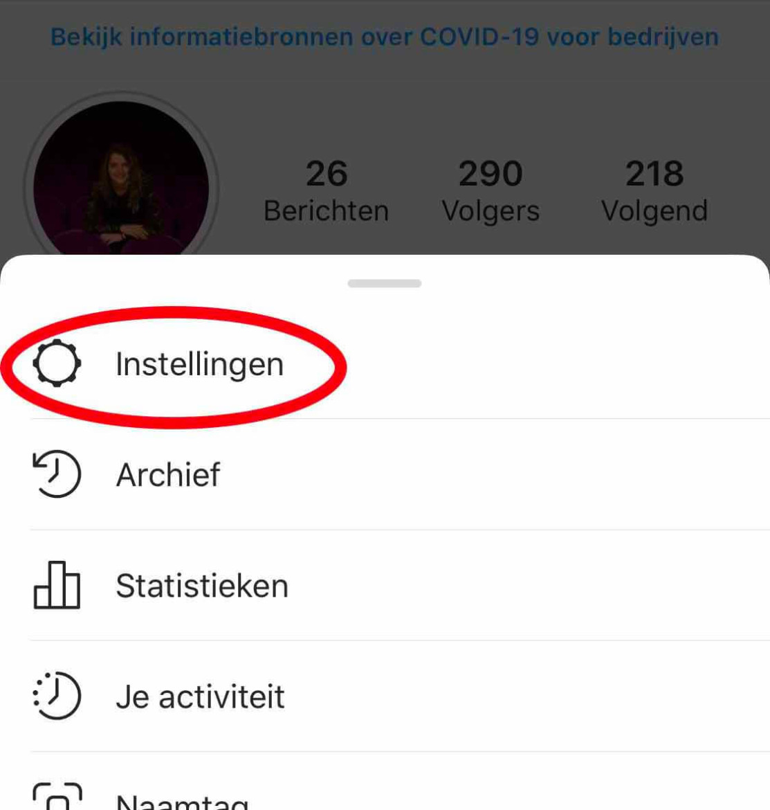 Verwijder je extra account op Instagram: stap 1