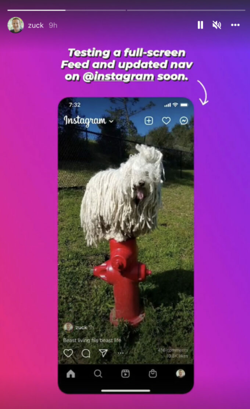 Instagram home feed screenshot