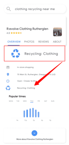 Recycling label voorbeeld