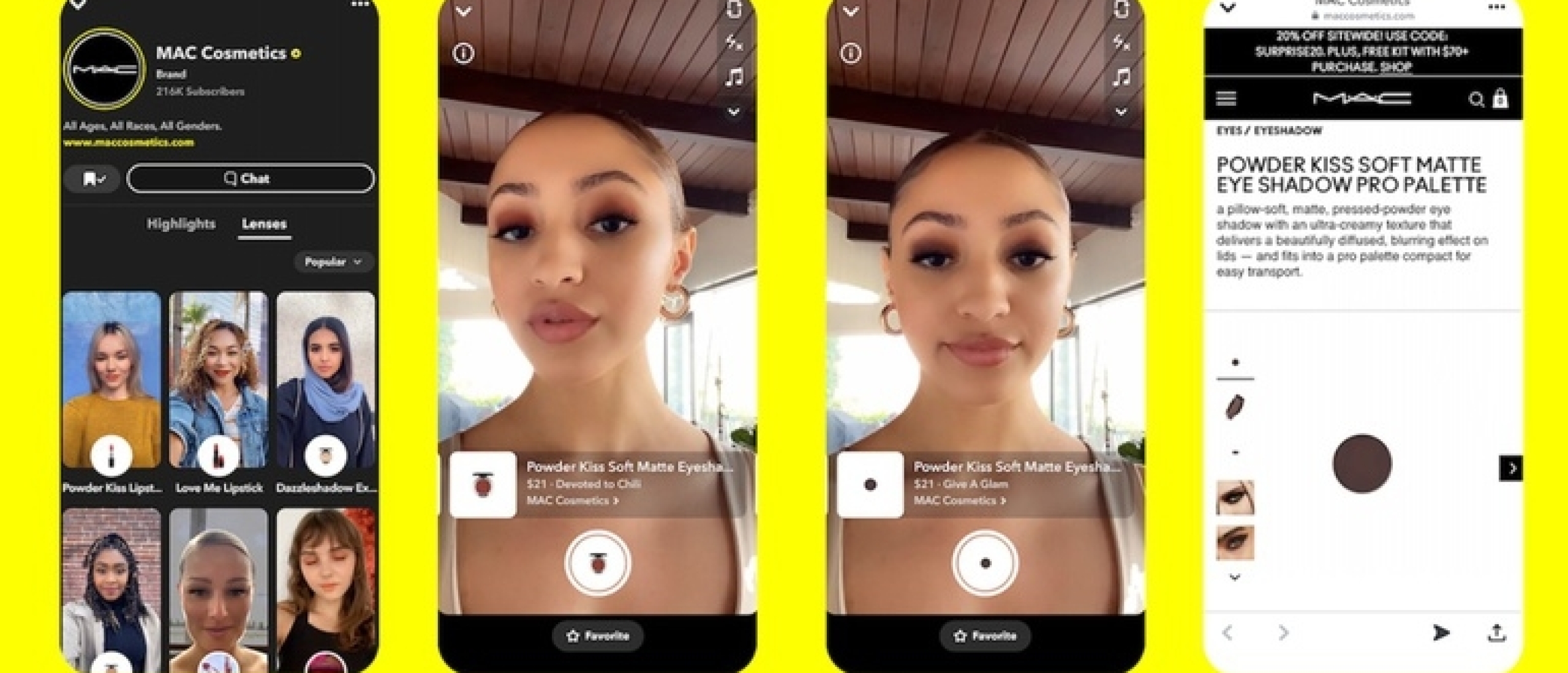 Snapchat AR Shopping functies