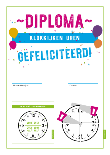 Leren klokkijken diploma uren