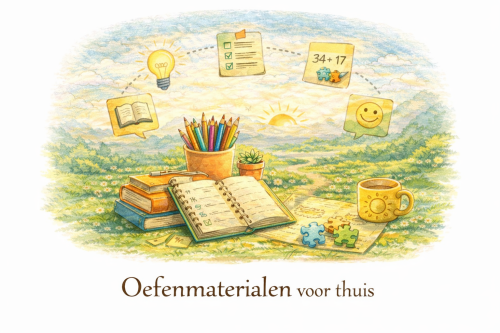 Leren klokkijken, rekenen, tafels, metriek stelsel. Visuele materialen