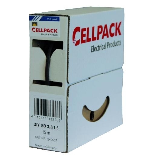 Krimpkous cellpack Krimpkous Cellpack 3.2-1.6mm doos 15M zwart