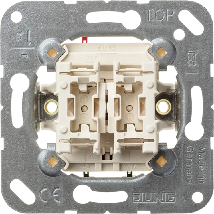 Jung serieschakelaar Jung dubbele serieschakelaar inbouw voor het bedienen van 2 lampen