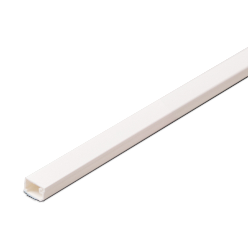 Kabelgoot wit 15x10mm 2 meter RAL 9010 in folie Canalit 911936