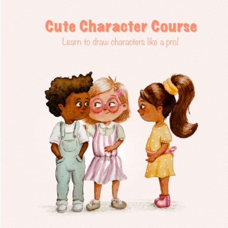 Three cute characters course image