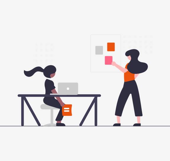 Teamoverleg Illustratie teamoverleg en samenwerking