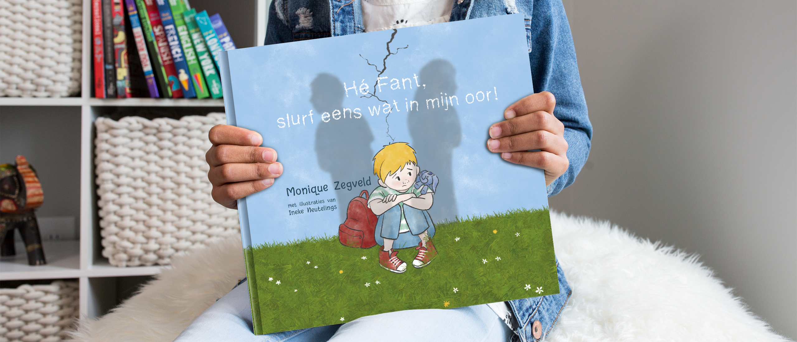 Illustraties voor het kinderboek: Hé Fant, slurf eens wat in mijn oor!