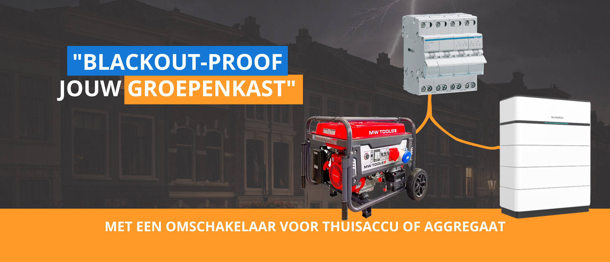 Blackout-proof meterkast: met de Hager SFT440 schakel je veilig over naar accu of aggregaat