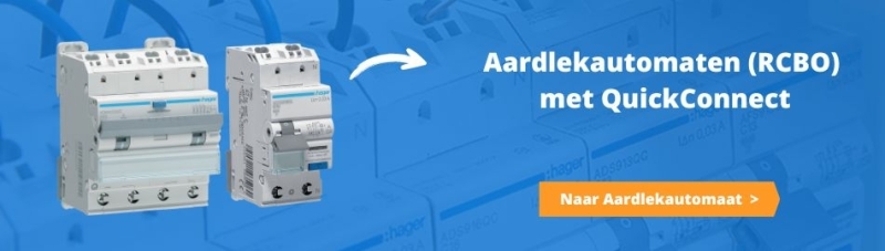 Hager QuickConnect aardlekautomaat ADS916G 1P+N 16A B-karakteristiek klasse A