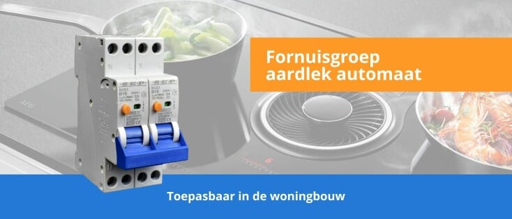 Fornuisgroep aardlekautomaat - deze specifieke automaat mag wel worden toegepast in de woningbouw