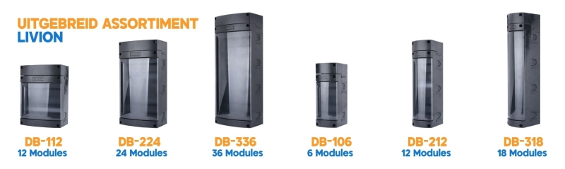 Livion verdeler modulaire groepenkast tot 63A Livion verdeler modulaire groepenkast tot 63A