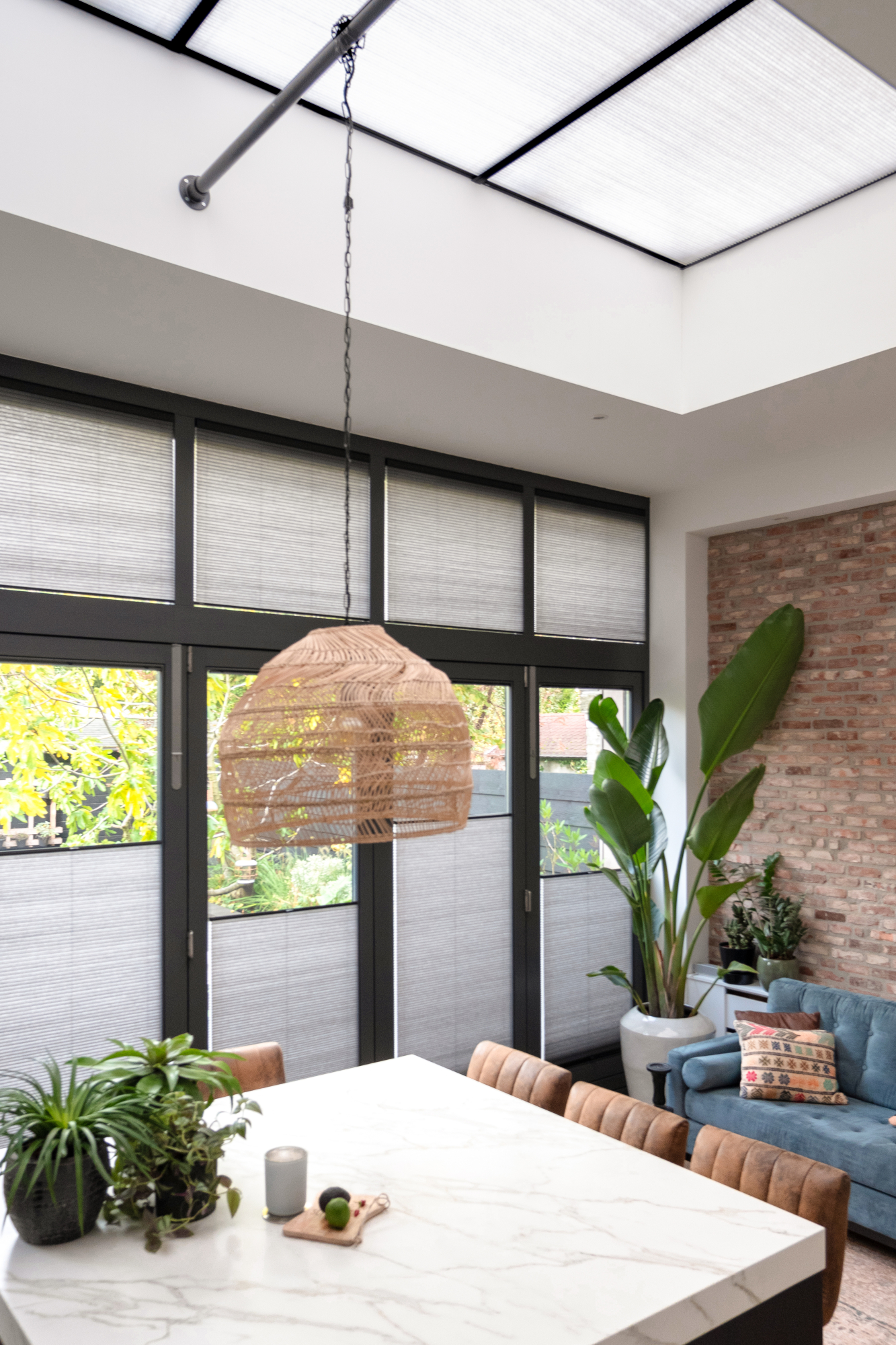 Koepel plissés met elektrische bediening