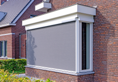 screens met solar motor Warmte reguleren met screens