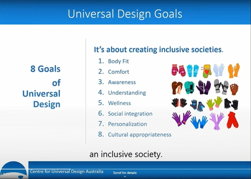 The 8 goals of universal design
