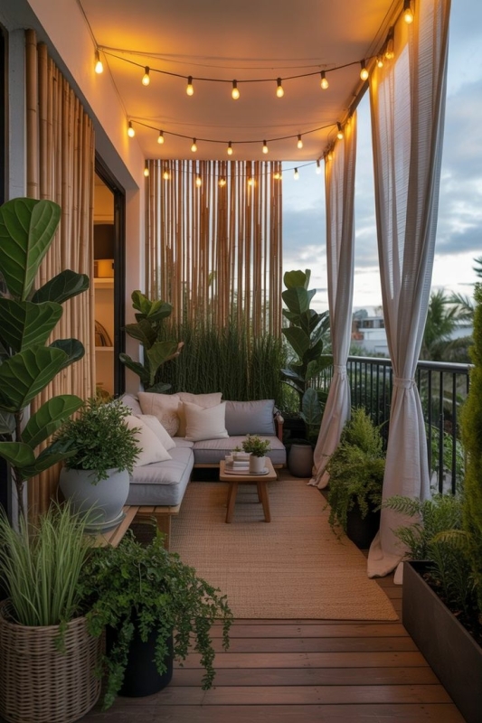Inkijk op een klein balkon tegengaan: 7 mooie oplossingen Privacy + vibes = perfect balkon