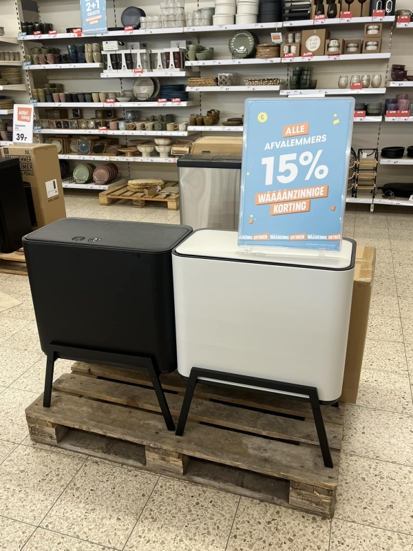 Brabantia lookalike! De Kwantum prullenbak op pootjes