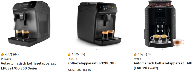 beste cappuccino apparaten van Lidl op een rij