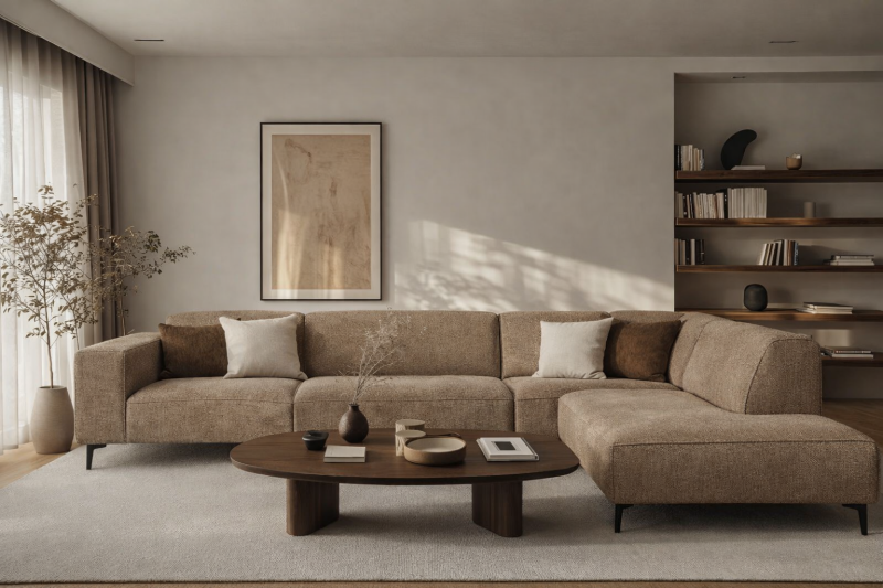 Kwantum Hoekbank Lecce Kwantum Hoekbank Lecce in woonkamer