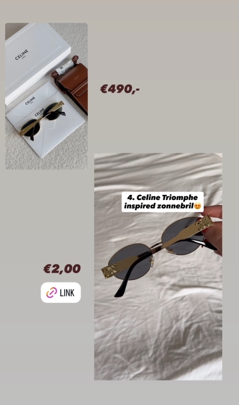 Celine Triomphe zonnebril dupe met luxe designer look