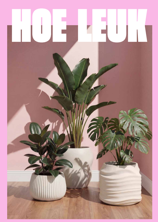 Japandi bloempotten van Kwantum in beige