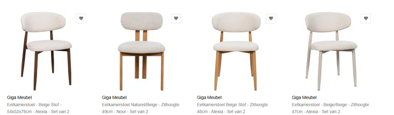 Japandi eetkamerstoel in beige en naturel