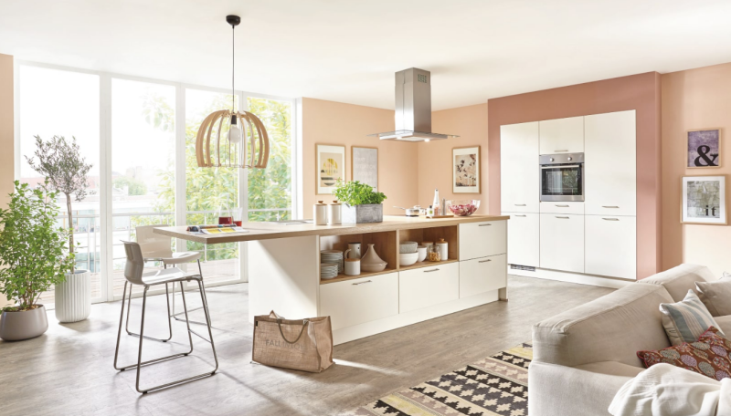 Küchenwelt keukenopstelling in de showroom in Heerhugowaard met modern design Duitse keuken in Nederland