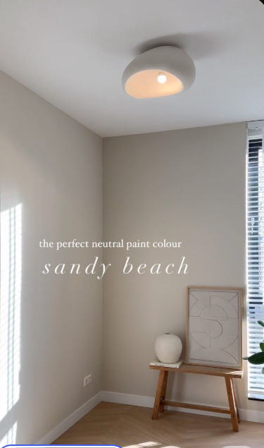 Mooiste beige muurverf van 2026: Flexa Sandy Beach