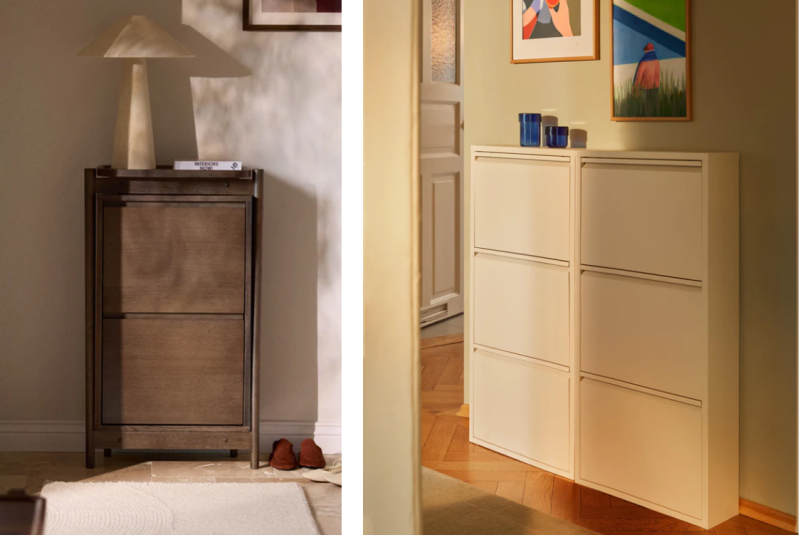 smalle schoenenkasten Smalle hal inrichten met schoenenkast