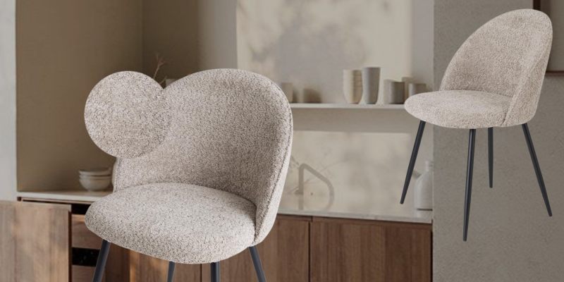 Waarom iedereen de bouclé stoelen van Action wil Acton boucle eetkamerstoelen van Action