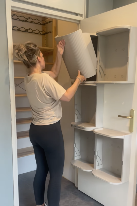 afvalscheiding achter deur IKEA Hack