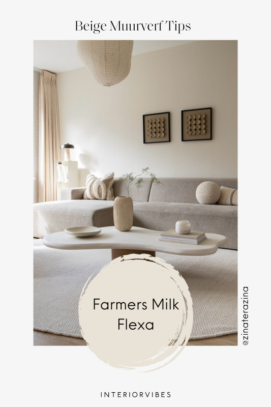 Beige muurverf tips farmers milk van flexa