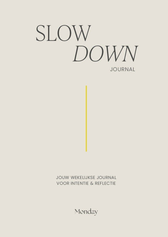 Boek over slow living:  Slow Down Journal – Monday
