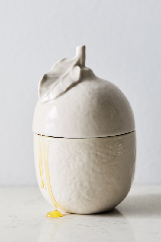 Citroenvormige keramieken pot met deksel van H&M Home