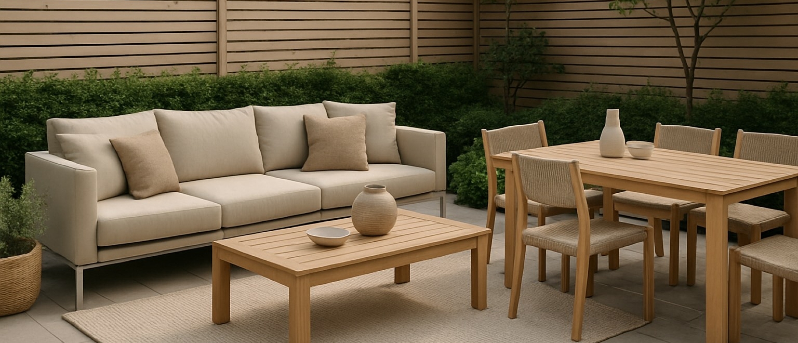 Hoe je loungesets combineert met andere tuinmeubels
