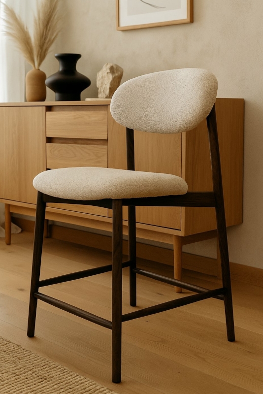 Houten japandi barkruk