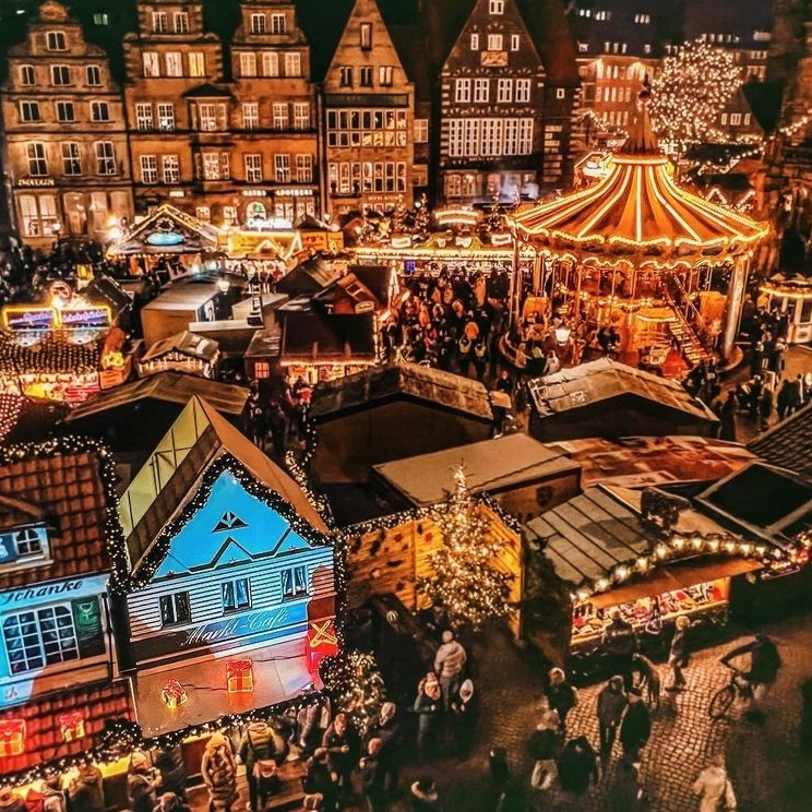 Kerstmarkt in Bremen, Duitsland