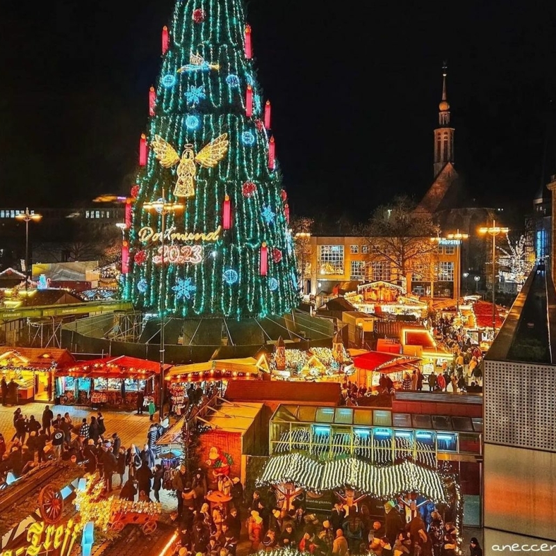 Kerstmarkt in Dortmund, Duitsland