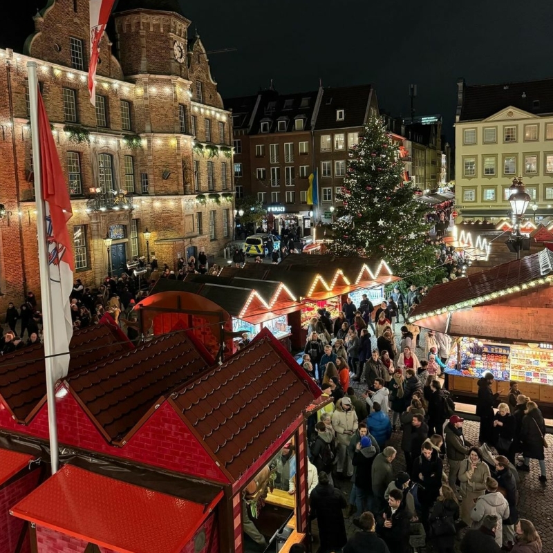 Kerstmarkt in Düsseldorf, Duitsland