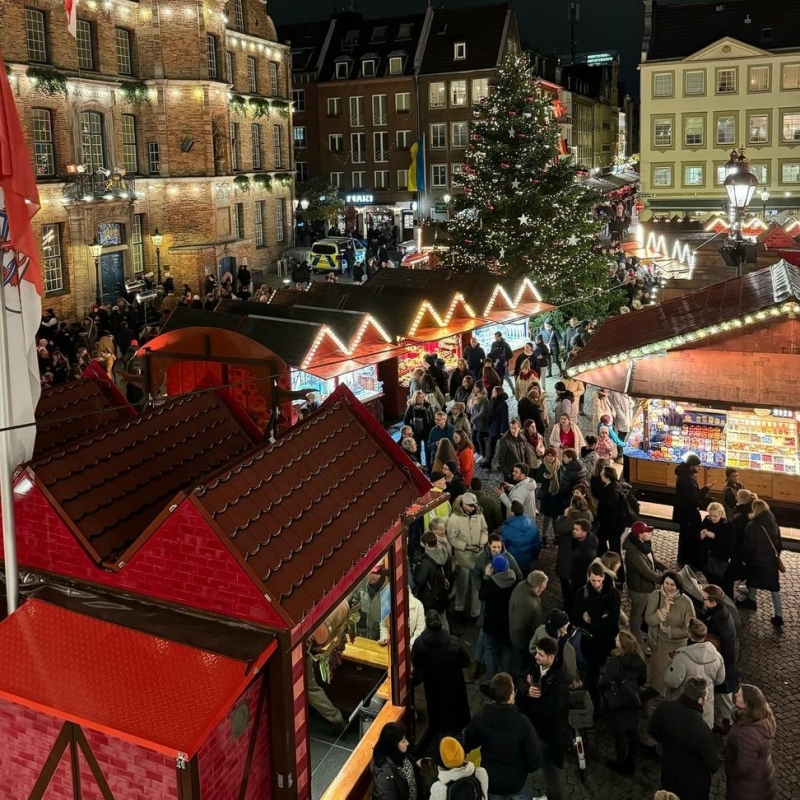 Kerstmarkt in Düsseldorf, Duitsland