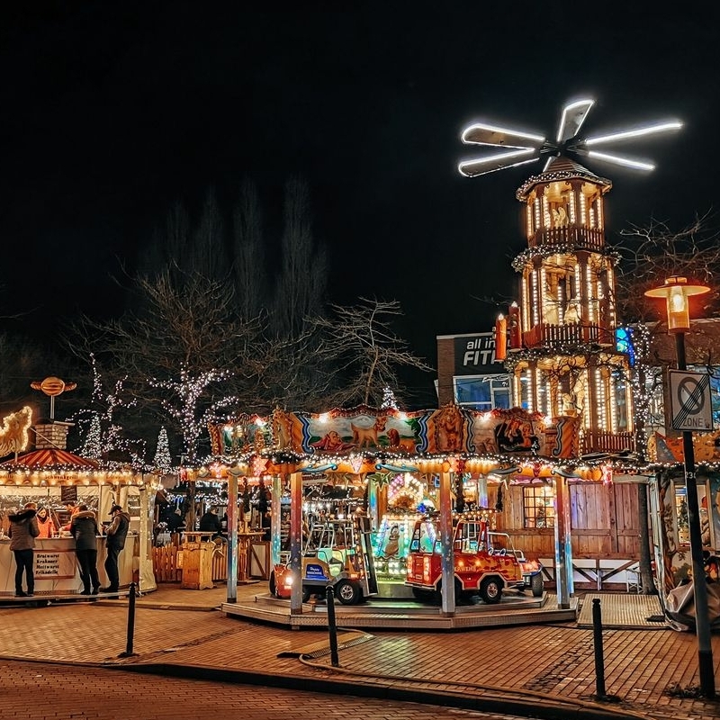 Kerstmarkt in Essen, Duitsland