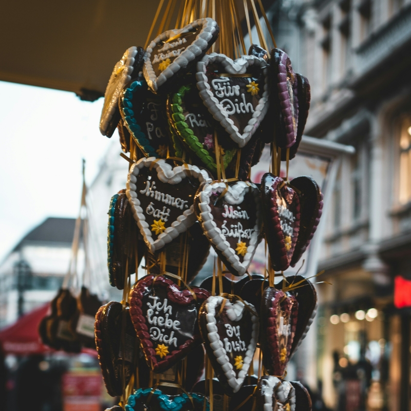 Lebkuchen op een Duitse Kerstmarkt