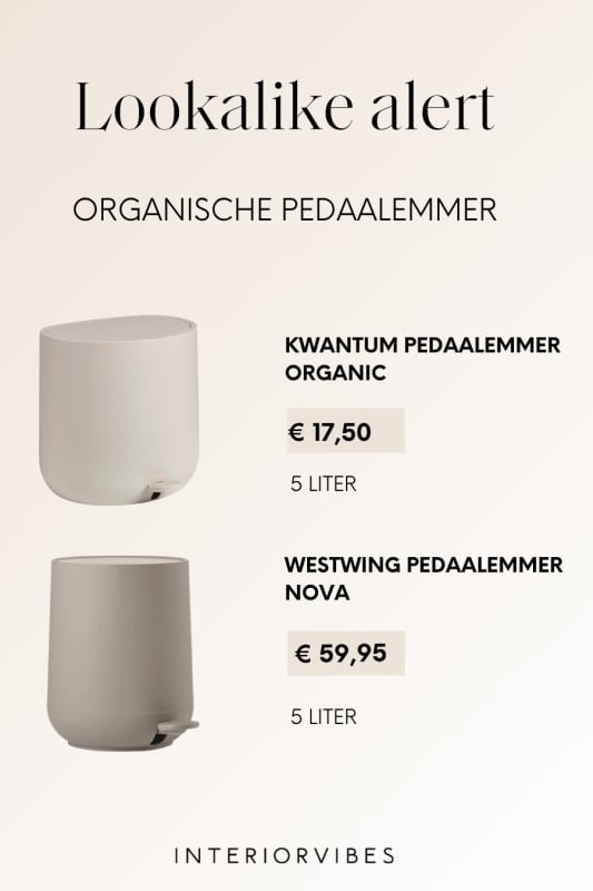 organische pedaalemmer beige van Kwantum Westwing dupe