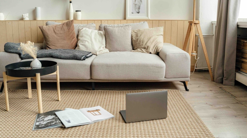vloerkleed hoeken plat maken