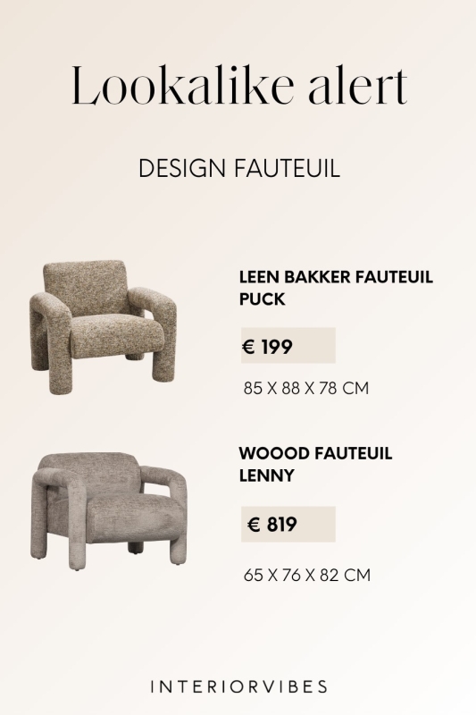 WOOOD fauteuil lookalike van Leen Bakker