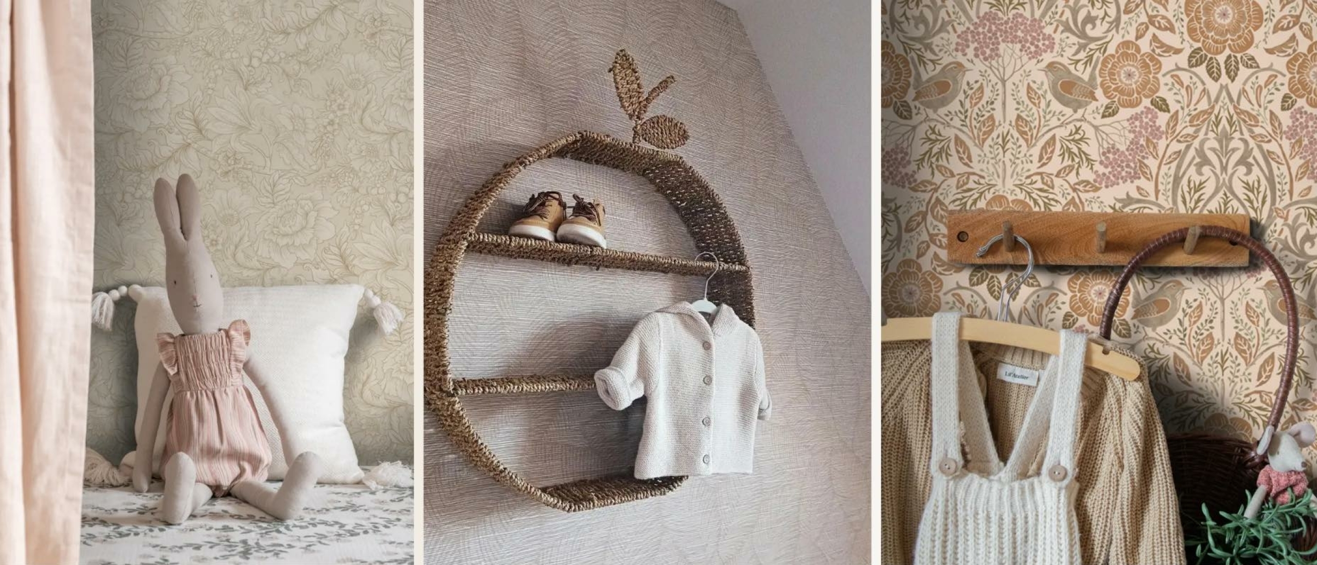 6X Beige babykamer behang voor een frisse look